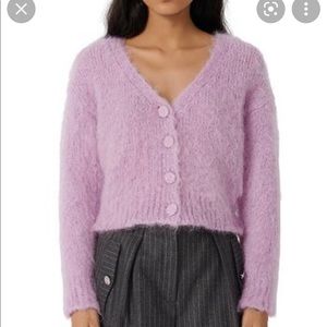 Maje purple mohair cardigan